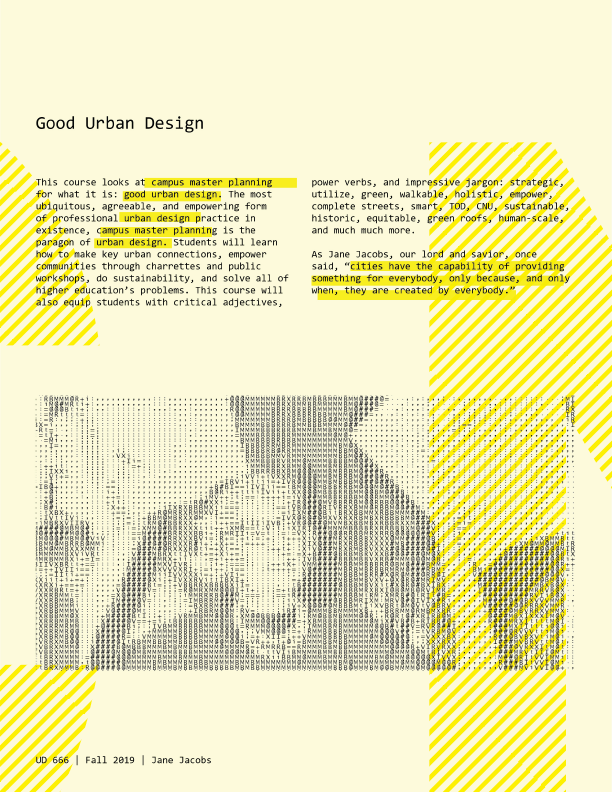 Syllabus for Good Urban Design