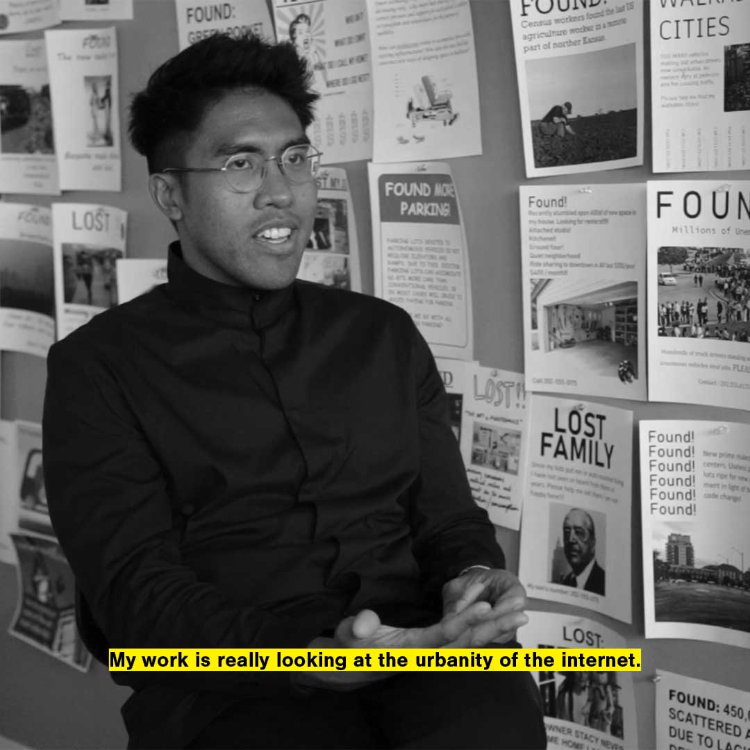 A video still from the interview with Cyrus Penarroyo.