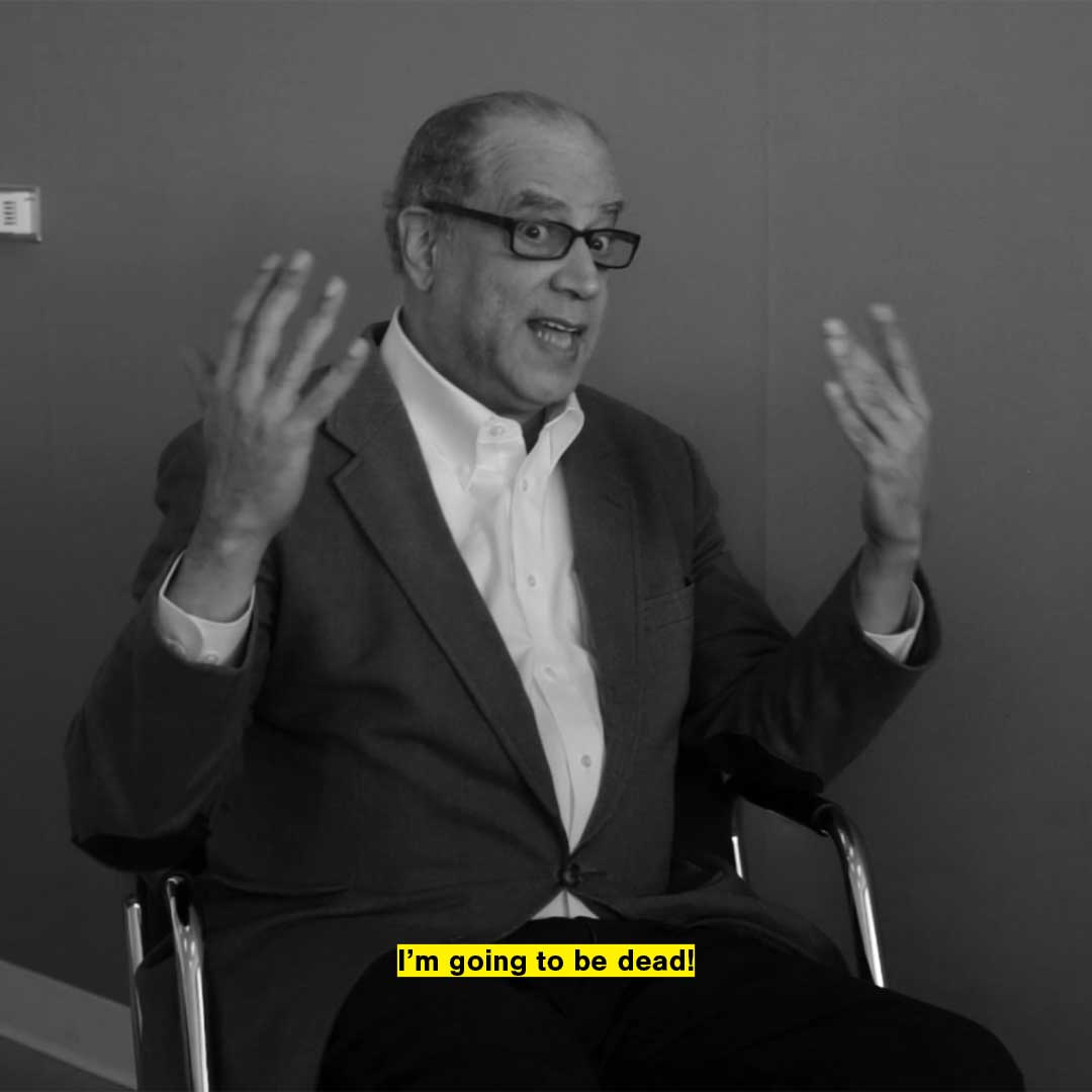 A video still from the interview with Roy Strickland.