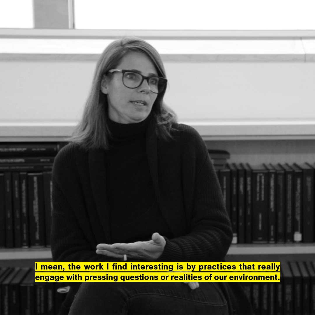 A video still from the interview with Claudia Wigger.